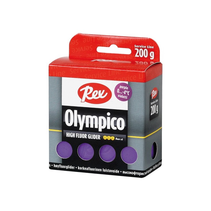 Høyfluorglider Rex Olympico Fiolett 0°C...-4°C, 200g Høyfluorglider Rex Olympico Fiolett 0°C...-4°C, 200g